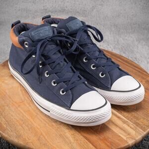Converse Chuck Taylor All Star Blue Mid-Top Sneaker - Men's 10 Navy blue